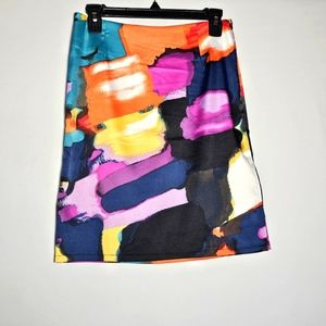 Camilla Tree color splash straight pencil skirt size Small